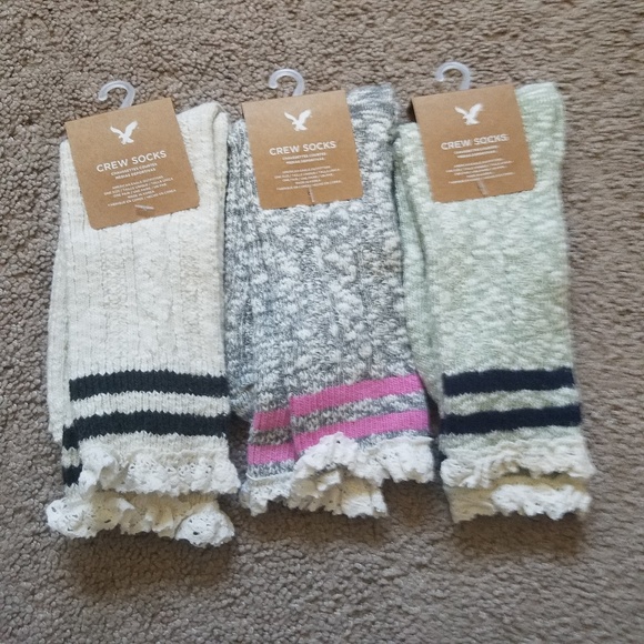 American Eagle Outfitters Accessories - Set of 3 - American Eagle Crew Lace Socks